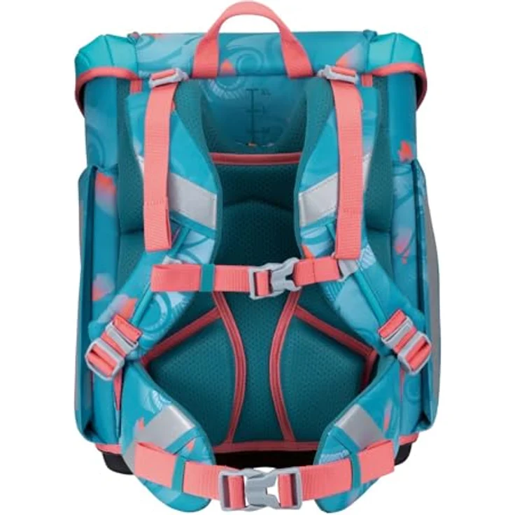 Scout Schulranzen Micro Safety Light Aloha, ergonomischer Schulranzen mit Grow-Up System, ca. 19 Liter Volumen, inkl. Powerbank – Bild 4