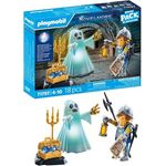 PLAYMOBIL 71797 Schlossgespenst und Ritter, Abenteuer-Set aus der Novelmore-Serie mit Schatzkarte und Edelsteinen