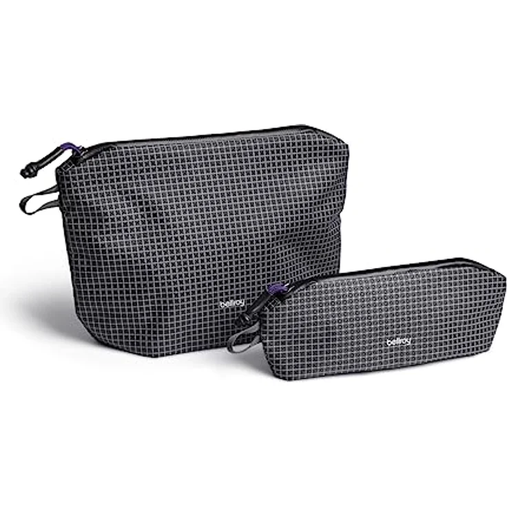 Bellroy Lite Pouch Duo, Federmäppchen und Tasche in Arcade Gray, wasserabweisend, leicht – Bild 1