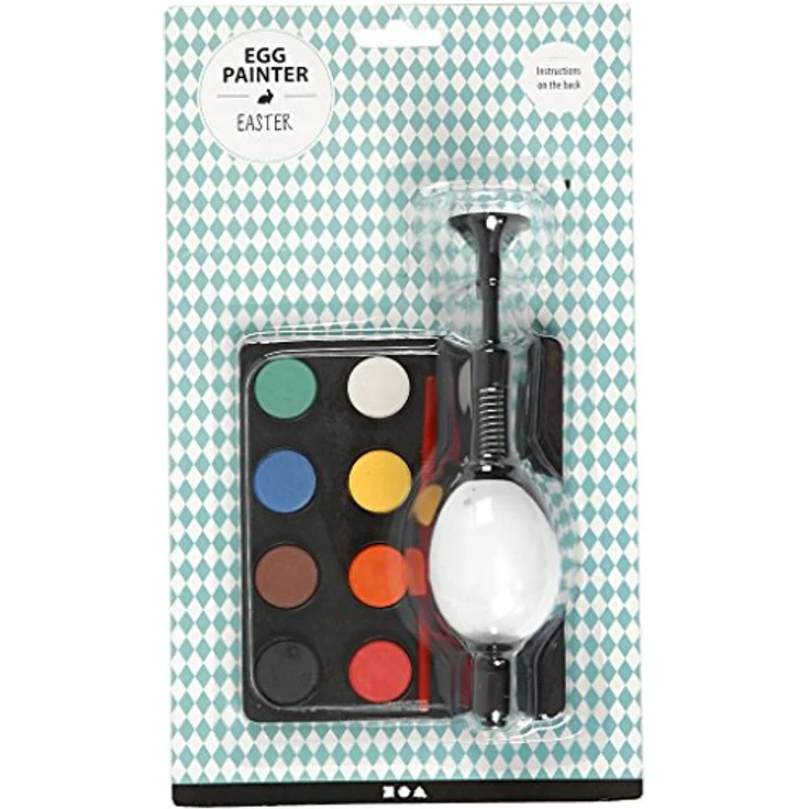 Creativ Company Eier färben Färbemaschine 13134 mit 8 Aquarellfarben und Pinsel, einfach zu verwenden – Bild 2