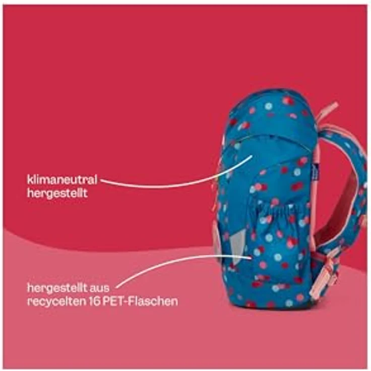 Ergobag Mini Kindergartentasche, Mehrfarbig, ergonomische Rückenpolsterung, A4-fähig, mit Fläschchenfach und Schnappverschluss – Bild 4
