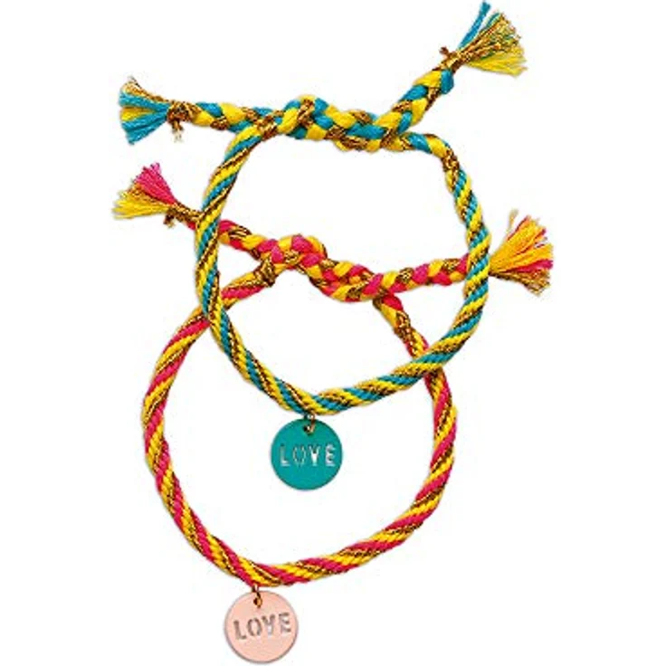 Janod Kreativset Freundschaftsarmbänder, Bastelset für 13 Armbänder mit 7 Modellen, inklusive Schmuckschatulle – Bild 14