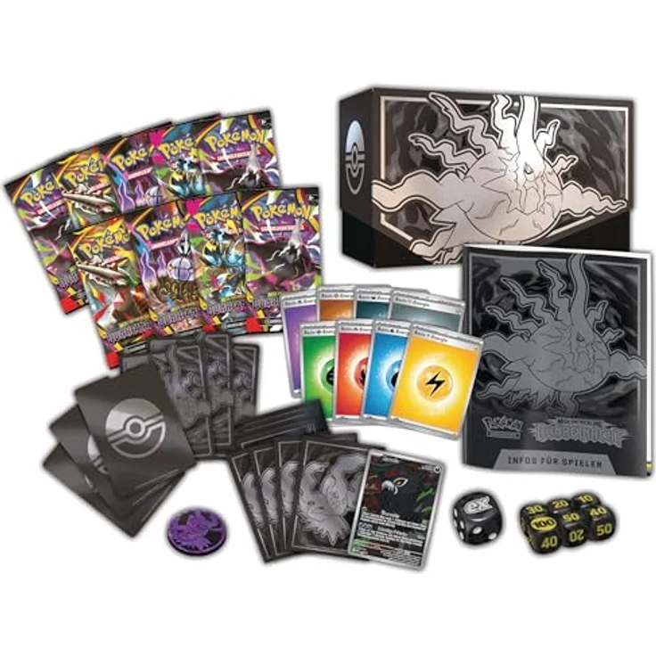 The Pokemon Company Amigo Pokémon-Sammelkartenspiel: Top-Trainer-Box Mega-Entwicklung Dunkelnacht mit 9 Boosterpacks und holografischer Promokarte Zarude – Bild 5