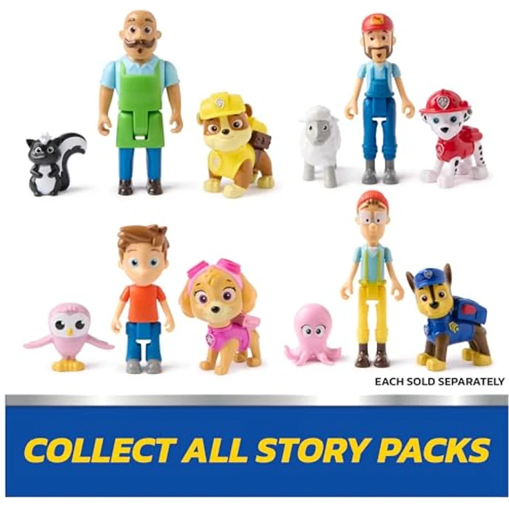 PAW PATROL Figurenpaket Rubble & Mr. Porter, Sammelfiguren mit beweglichen Gliedmaßen, für Kinder ab 3 Jahren, 3 Figuren – Bild 5
