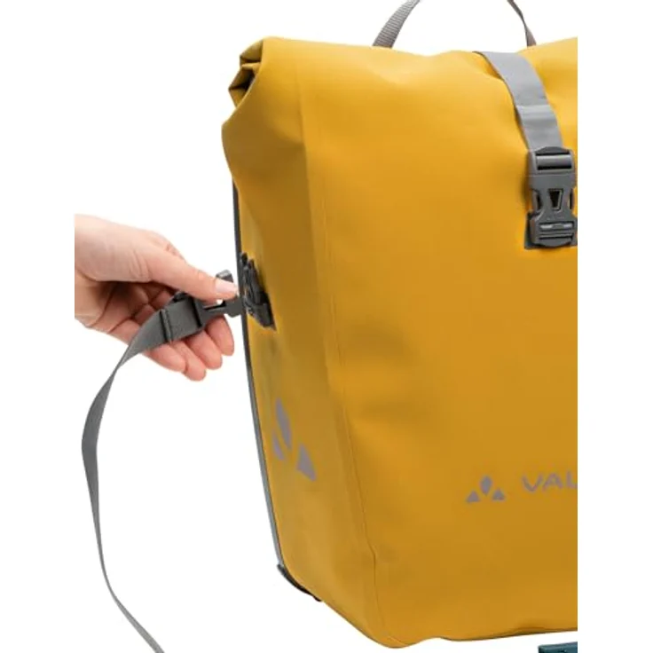 Vaude Velotasche, Gepäckträgertasche (48 l) aus PVC-freiem Planenmaterial, wasserdicht, QMR 2.0-System, Paar – Bild 6