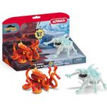Schleich Eiskäfer vs Feuerkrake, Actionfigur mit transparenten Eiskristallen und gefährlichen Greifarmen, Eldrador Creatures (70826)