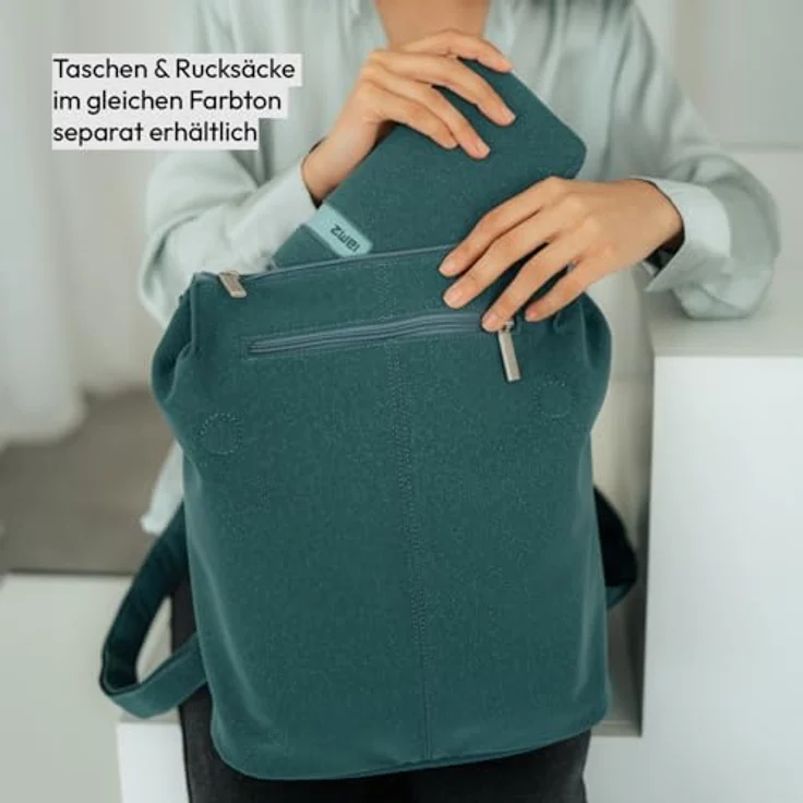 Zwei Mademoiselle Geldbörse 20 cm, Kinderportemonnaie in petrol, 100% Polyurethan – Bild 7