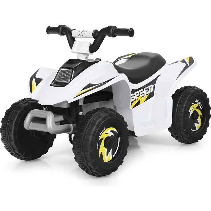 KOMFOTTEU Elektro-Kinderquad Miniquad, für Kinder ab 3 Jahre, bis zu 30kg, weiß
