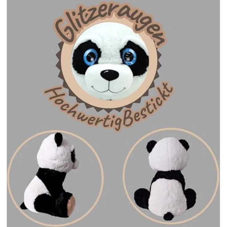 TE-Trend XXL Panda Plüschtier mit funkelnden blauen Augen, 75cm, weiche Qualität, Kuscheltier für liebevolle Umarmungen- glückliche Stunden – Bild 5