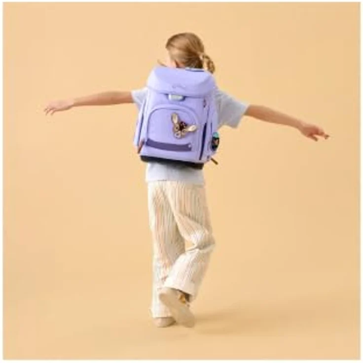 ergobag cubo Schulranzen-Set WaldBärsucher, ergonomischer Schulranzen mit individuell einstellbarer Rückenhöhe, wasserabweisend und reflektierenden Flächen – Bild 7