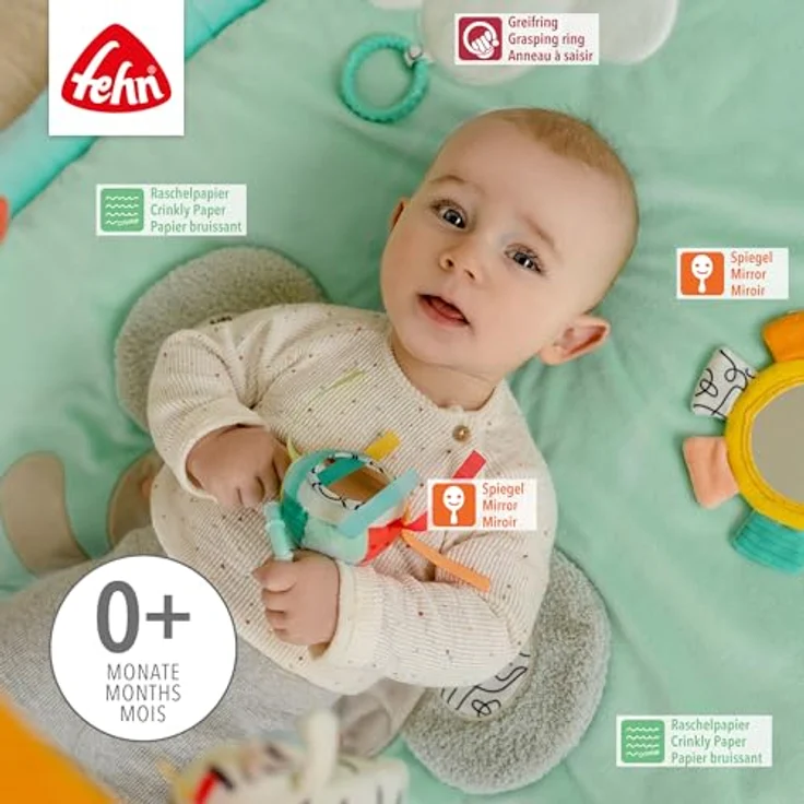 Fehn Baby Gym DoBabyDoo, 3-D-Activity-Decke Koala, Spieldecke für Babys ab 0+ Monaten, Krabbelmatte, gefüllt mit verschiedenen Spielfiguren - Preisvergleich – Bild 3