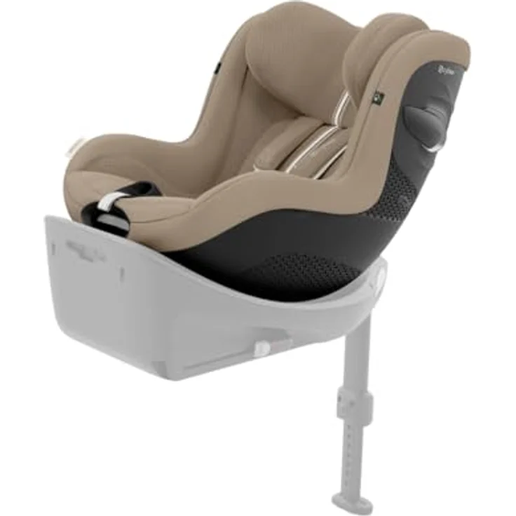 Cybex Sirona G i-Size Plus, Reboard Kindersitz mit 360°-Drehmechanismus, Almond Beige – Bild 1