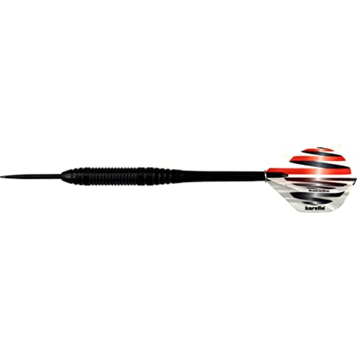 Karella Steeldart Blackstar 21 g, Dartpfeile aus Messing mit Nylonschaft und 100 Mic. Flights – Bild 1