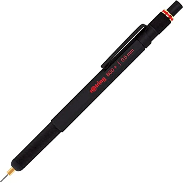 Rotring 800+ Hybrid, Feinminenstift und Touchscreen-Stylus mit Twist-&-Click Mechanismus, 0.50 mm, HB