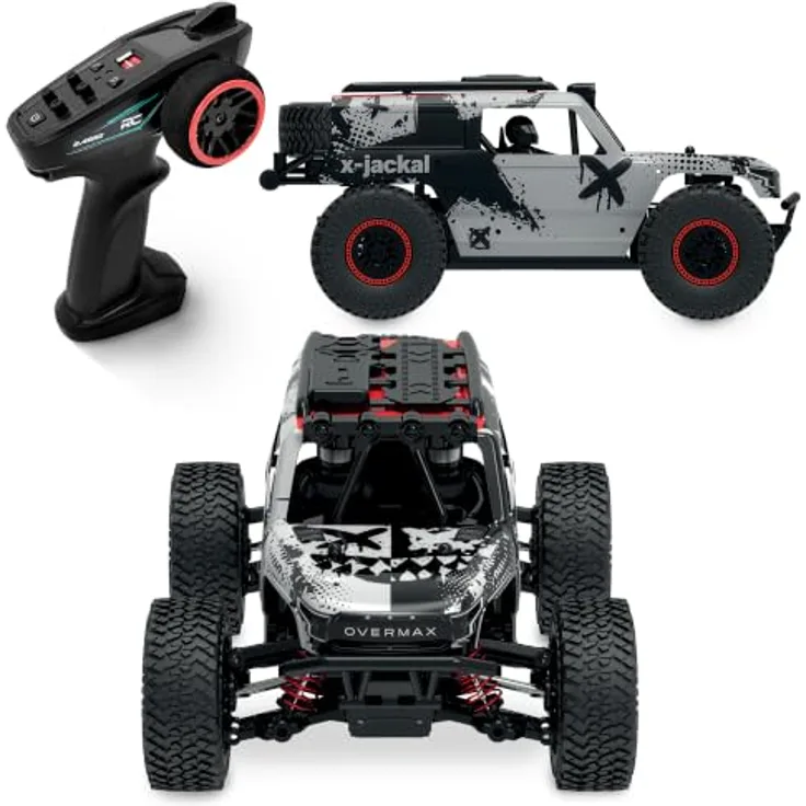 Overmax X-Jackal Ferngesteuertes RC Auto Monster Truck 1:20, 4WD, bis 30 km/h, LED-Beleuchtung, 600 mAh Li-Ion Akku, 2,4 GHz