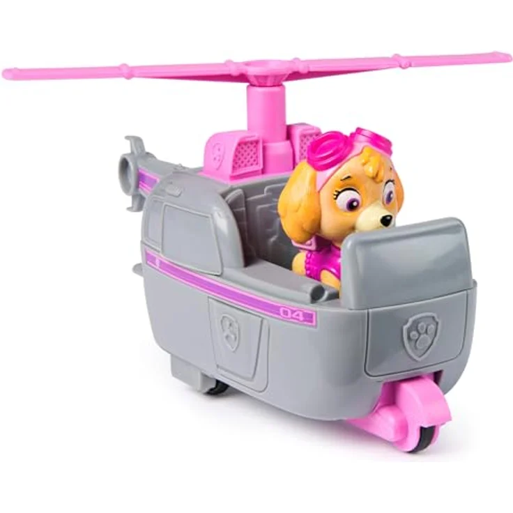 Spin Master PAW Patrol Sust. Basic Vehicle Skye, Spielzeug-Helikopter aus recyceltem Material, ca. 13 cm mit Skye-Figur – Bild 4