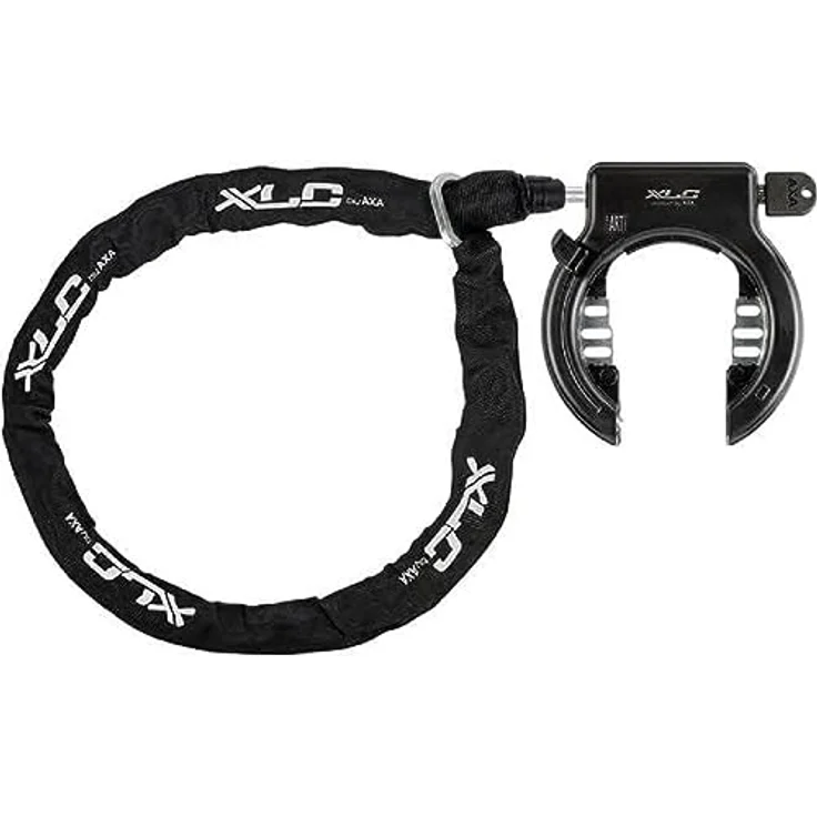 XLC Rahmenschloss Fantomas II LO-F02, Sicherungssystem mit Einsteckkette, 63 mm Öffnung, Kindersicherung, 630 g – Bild 1