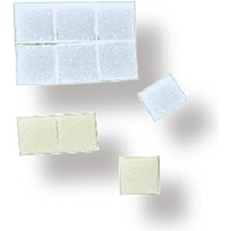 Rayher Hobby 3337200 3D-Klebeplättchen, Plättchengröße: 5 x 5 mm, 2 mm stark, auf 100 x 100 x 2 mm Platte, quadratisch, beidseitig klebend, säurefrei – Bild 2