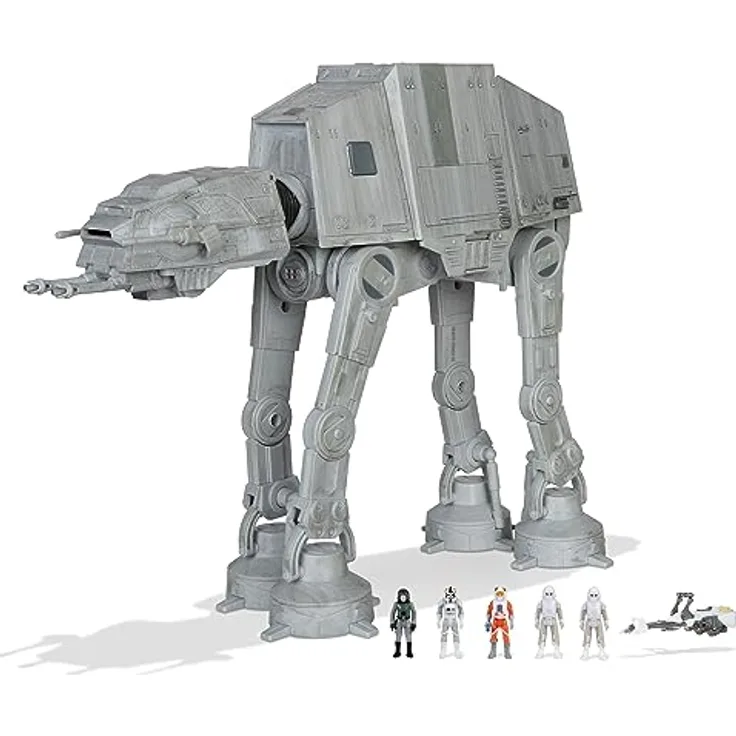 Jazwares Star Wars Micro Galaxy Squadron AT-AT Walker 24 cm, mit Figuren und Soundeffekten, Assault Class