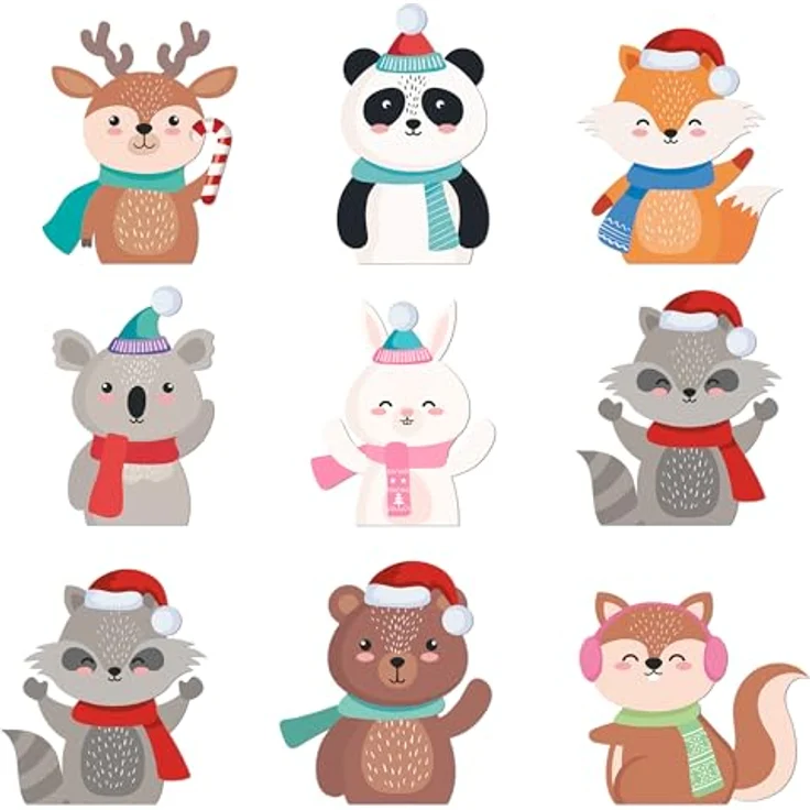 Ursus Adventskalender „Winter Friends“, DIY Set mit 24 Kraftpapier Tüten, Stickern und Holzklammern, FSC-zertifiziert – Bild 4