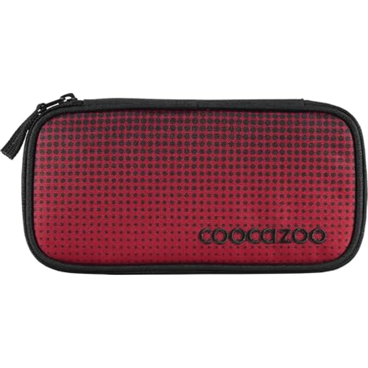 Coocazoo Mäppchen „Blazing Fire”, schwarz-rot, Federmäppchen, großes Hauptfach, Schlaufen für Zirkel, Geodreieck und Lineal, Stundenplanfach, Stiftehalter, Reißverschlussfach, ab der 3. Klasse – Bild 1