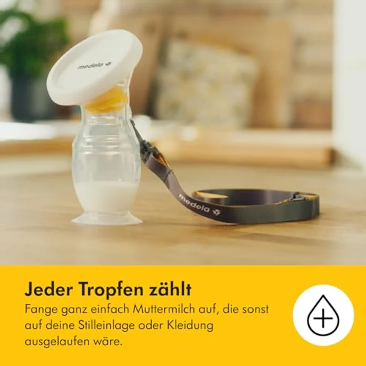 Medela Muttermilch-Auffangbehälter für stillende Mütter, Milch-Auffänger aus Silikon, Milch-Auffänger mit Saugfuß und Deckel zur Aufbewahrung für das tägliche Stillen, 101044201, Transparent – Bild 5