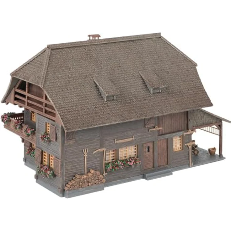 FALLER 130012 Jubiläumsmodell Uhrenmacherhaus mit Figur, Spurweite H0, Modelleisenbahn-Zubehör – Bild 3
