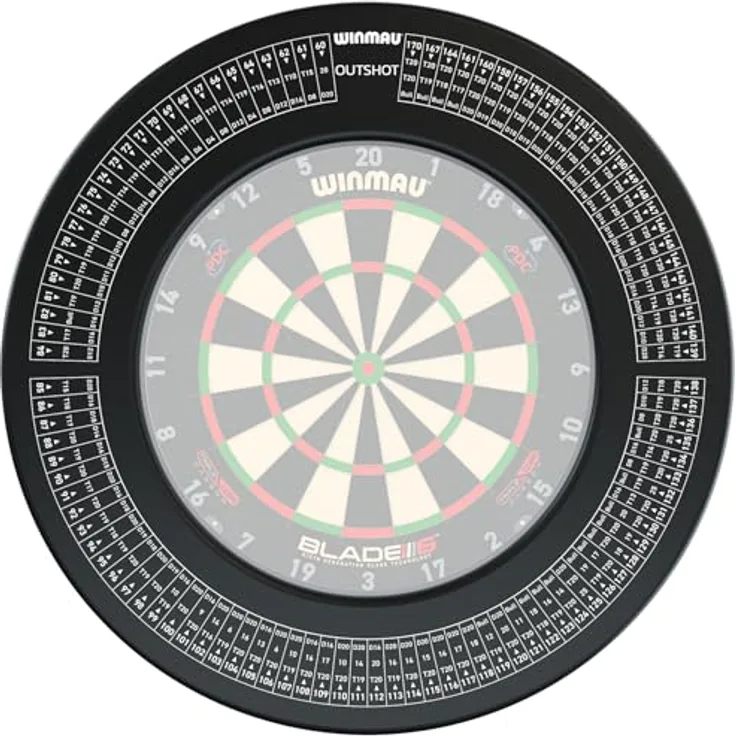 Winmau Catchring Outshot 4419, Auffangring für Dartspiele, schwarz, schützt Wände und Böden, Durchmesser 68 cm, kompatibel mit Winmau-Dartboards