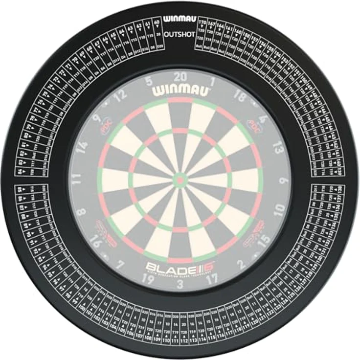 Winmau Catchring Outshot 4419, Auffangring für Dartspiele, schwarz, schützt Wände und Böden, Durchmesser 68 cm, kompatibel mit Winmau-Dartboards – Bild 1