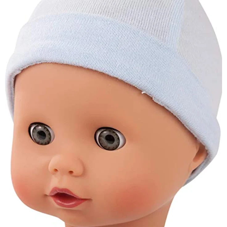Götz 1320591 Muffin to Dress Junge Puppe - 33 cm große Babypuppe mit blauen Schlafaugen, ohne Haare - Weichkörperpuppe mit Mütze - ab 18 Monaten – Bild 2