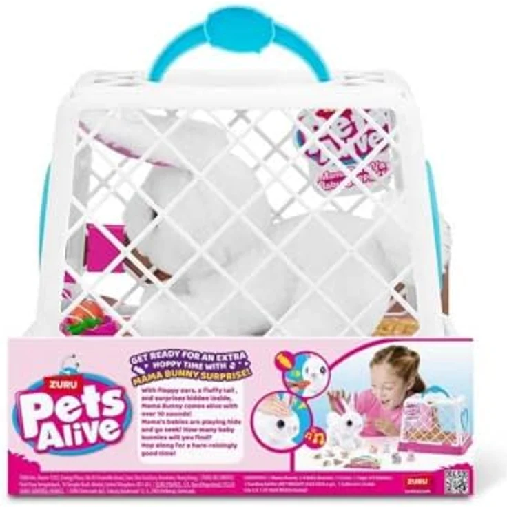 Zuru Pets Alive - Mama & Baby Surprise Bunny, Funktionsplüsch Spielware – Bild 4