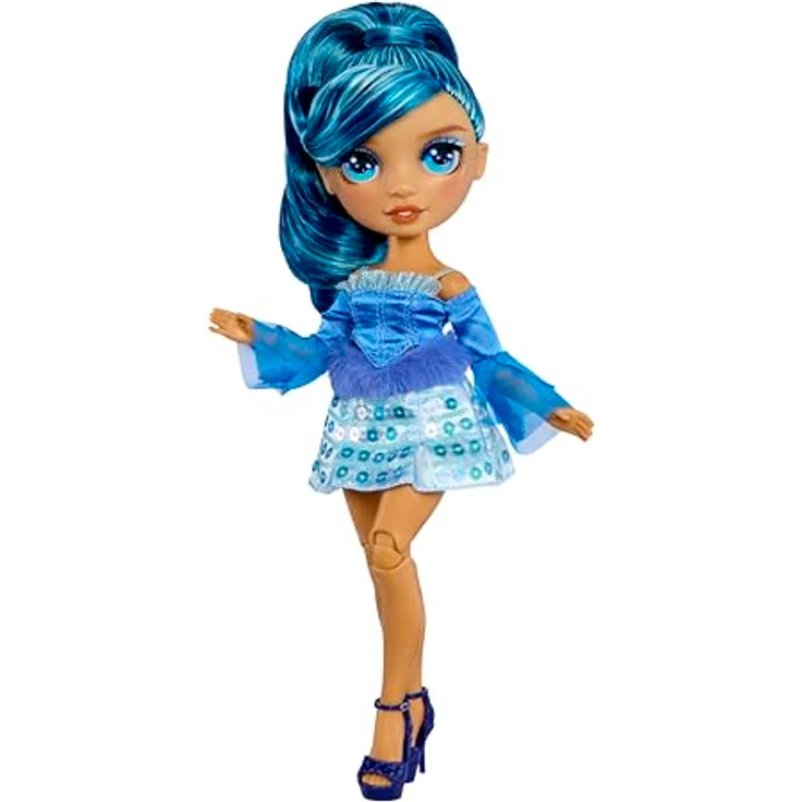 Rainbow High Pretty in Paris Skyler Bradshaw, 28 cm große Modepuppe in Blau mit Welpen, Handtasche und Accessoires, beweglich, für Kinder von 4 bis 12+ Jahren – Bild 5