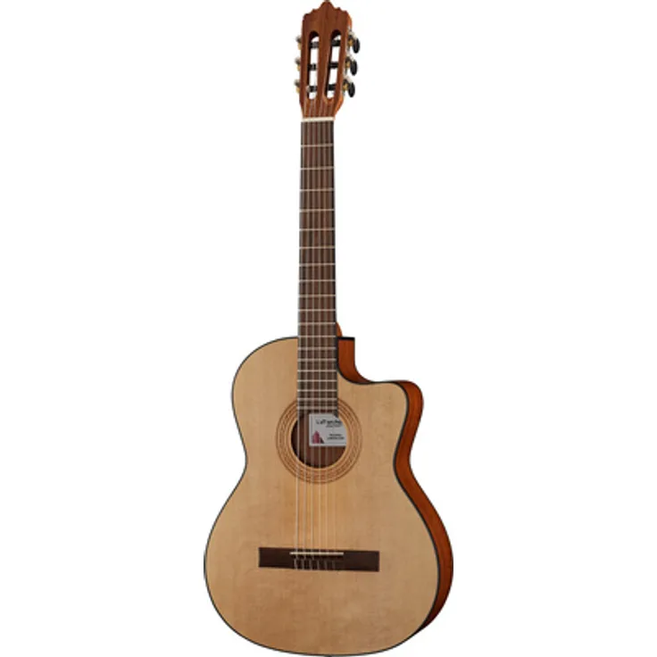 La Mancha Rubinito LSM/63-CEN, Konzertgitarre 7/8 mit Cutaway, Fichtendecke und Mahagoniboden, natur matt