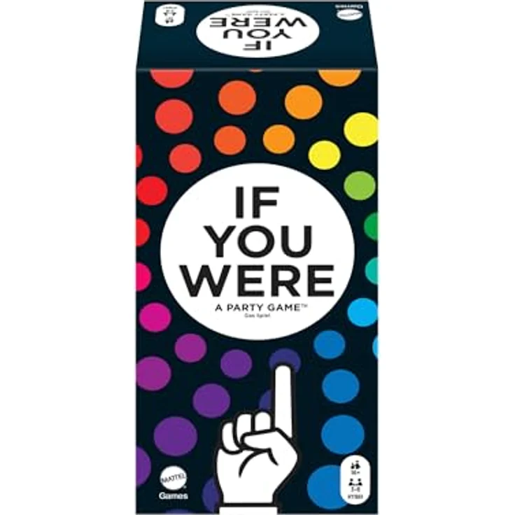 Mattel Games IF YOU WERE A PARTY GAME - Partyspiel für Erwachsene mit witzigen Fragen und Abstimmung durch Fingerzeigen, mit Karten und Punktezählern, für 3-8 Spieler, HYB61 - Preisvergleich – Bild 1