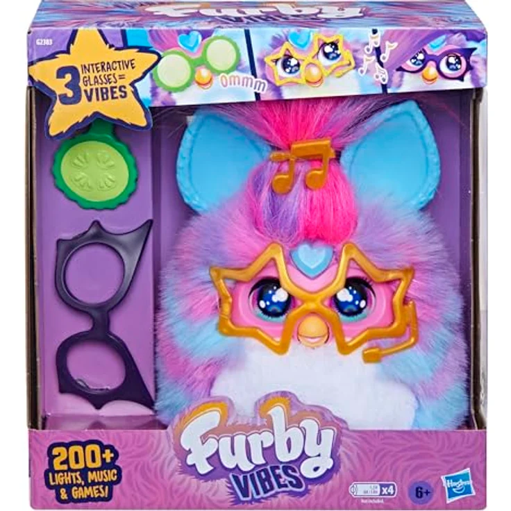 Furby Vibes Blue Razz, interaktives Plüschspielzeug mit 3 Modi und stylbarem Haar, für Mädchen & Jungen ab 6 Jahren – Bild 3