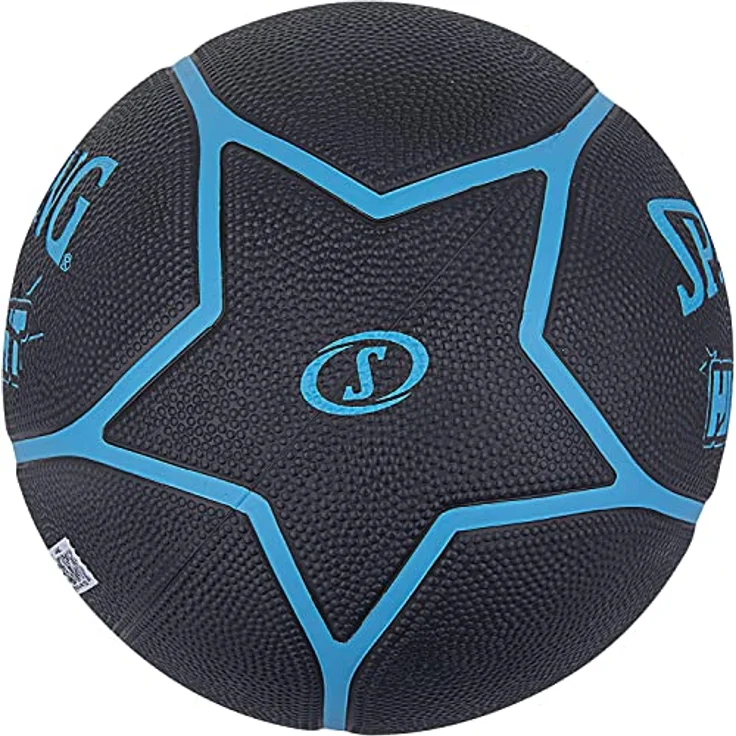 Spalding Highlight Ball 84356Z, Unisex Basketball in Schwarz, Größe 7 EU aus Gummi – Bild 2