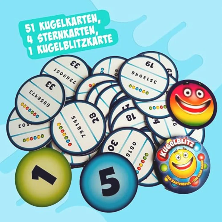 Noris-Spiele Kugelblitz - Das Kartenspiel, für 2-6 Spieler, geeignet ab 3 Jahren, Vorsicht: Kleinteile – Bild 4