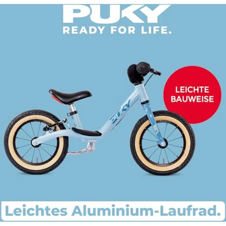 PUKY LR L Light Retro Blue, Laufrad ab 3 Jahren mit 12,5 Zoll Lufträdern, Sicherheitslenkergriffen, V-Brake, höhenverstellbarem Sattel, Seitenständer und Trittbrett, 3,6 kg – Bild 2