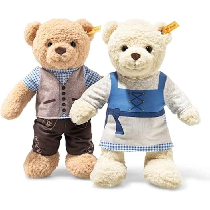 Steiff Mila Teddybär im Dirndl, 30 cm, Plüschtier mit Kunststoffaugen, beige, ideal zum Kuscheln und Spielen für Kinder – Bild 5