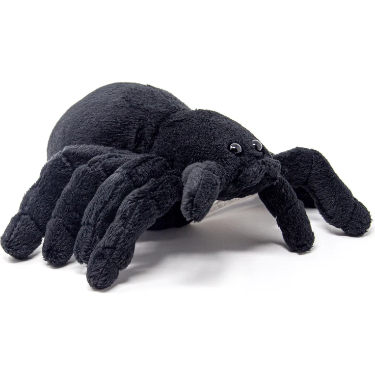 Cornelissen Kuscheltier Spinne Vogelspinne, tiefschwarz, 20 cm aus hochwertigem, umweltbewusstem Material
