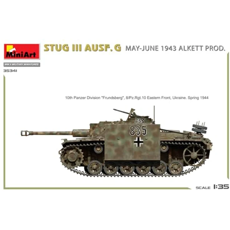 Other 1:35 StuG III Ausf. G Mai-Juni 1943 Alk, Modellfahrzeug mit beweglichen Luken und Photoätzteilen, 5 Varianten darstellbar – Bild 18