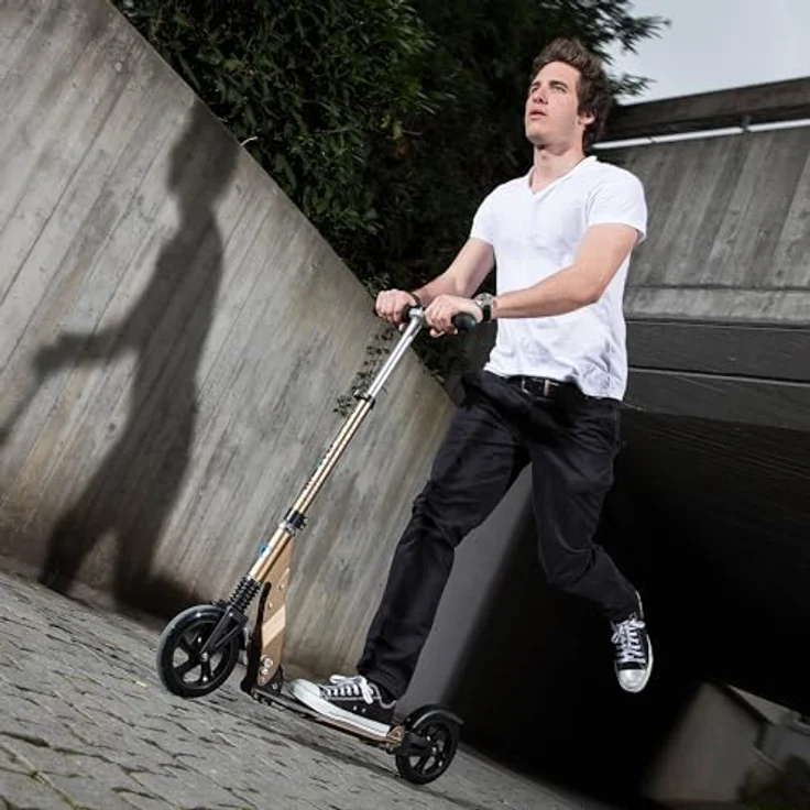 Micro Mobility Micro Suspension, Klassischer Roller mit Vorder- und Hinterradaufhängung für Erwachsene, Unisex, bis 100 kg, Asphalt – Bild 7