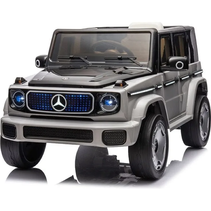 schnaeppchenmeile-online Kinder Elektroauto Mercedes Benz EQG Zwei Motoren + 12 V Akku + LED + Audio, Blau