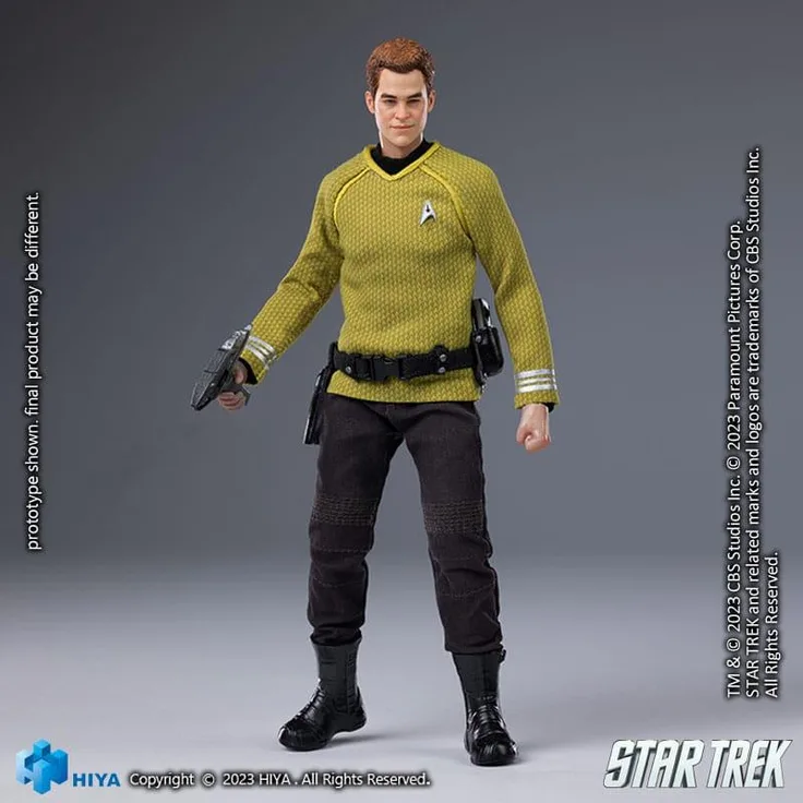 Hiya Toys Star Trek Exquisite Super Series Actionfigur, 1/12 Kirk, 16 cm mit Zubehör aus ABS und PVC in Fensterbox
