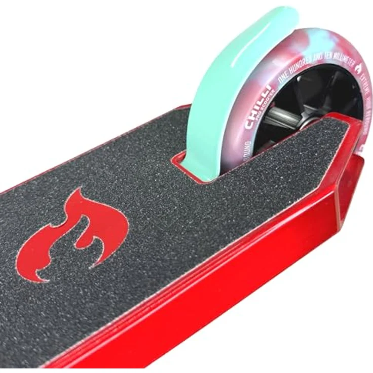 Chilli Pro Jumpstart M Stunt-Scooter, 81 cm, transparent Rot / Türkis, leicht und stabil für Einsteiger – Bild 3