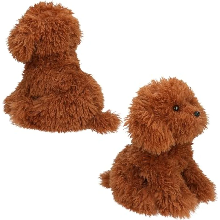 Depesche TOPModel Fur Ever Friends - Kuscheltier Hund Teddy, lockiges Fell in Dunkelbraun, ca. 30 cm Plüschtier – Bild 2