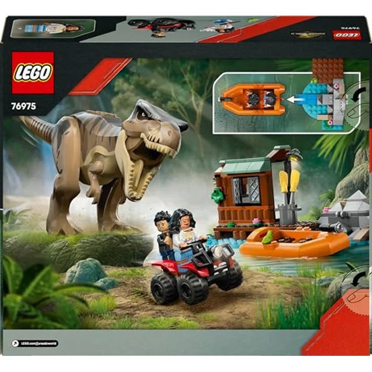 LEGO Jurassic World 76975, Flucht vor dem T.Rex Set mit 199 Teilen, ab 5 Jahren, beweglicher T.Rex und Minifiguren – Bild 8