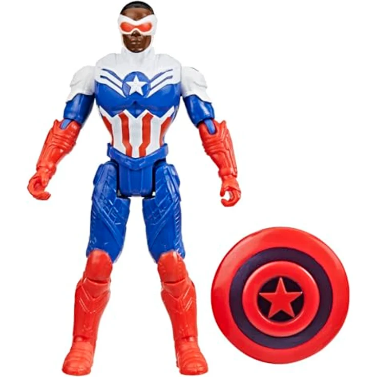 Avengers Marvel VenomVersus Anti-Venom Captain America Figur, 10 cm beweglich mit Schild im roten, weißen und blauen Design – Bild 2