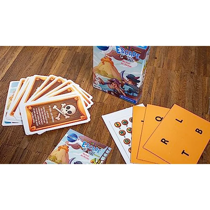 Clementoni Galileo Escape Game Junior - Die Insel der Piraten - Brettspiel für Kinder ab 6 Jahre - Gesellschaftsspiel & Familienspiel, 11.2 x 15.6 x 3.2 – Bild 5