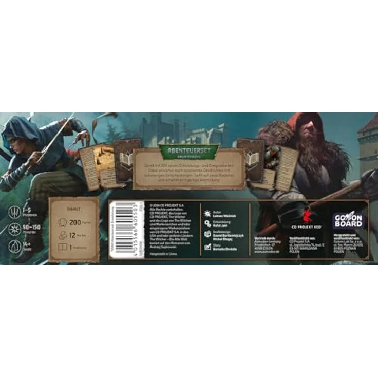 Asmodee Go on Board GOBD0006 Spiel, Mehrfarbig, Bunt - Erweiterung für The Witcher: Die Alte Welt mit 200 Karten und 12 Questmarkern – Bild 4